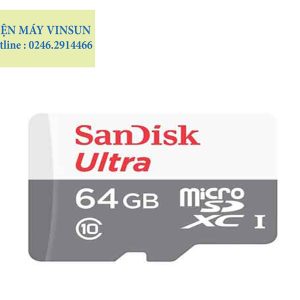 Thẻ Nhớ Giám Sát Micro SD 64Gb SANDISK Ultra SDSQQNR-064G-GN6MN 64Gb Vinsun Phân Phối