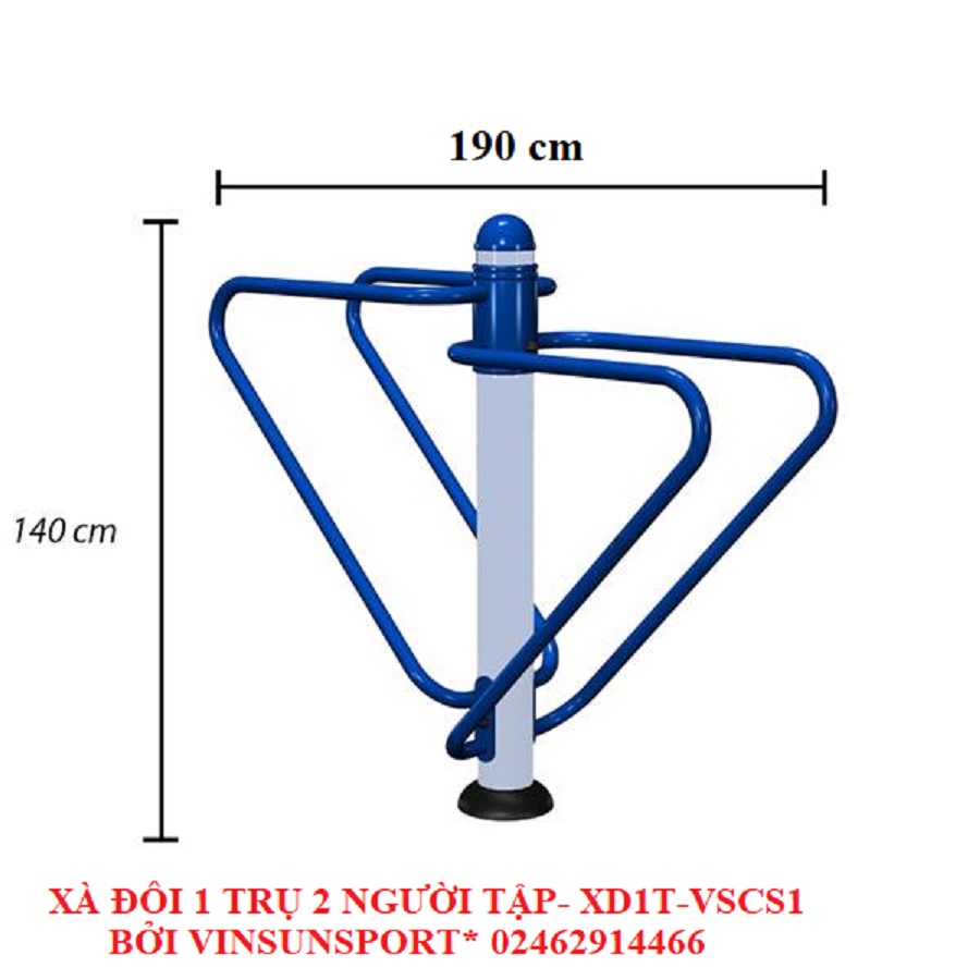 Xà kép 1 Trụ 2 Người Tập Ngoài Trời VinSunSport Xà kép 1 Trụ 2 Người Tập Ngoài Trời VinSunSport