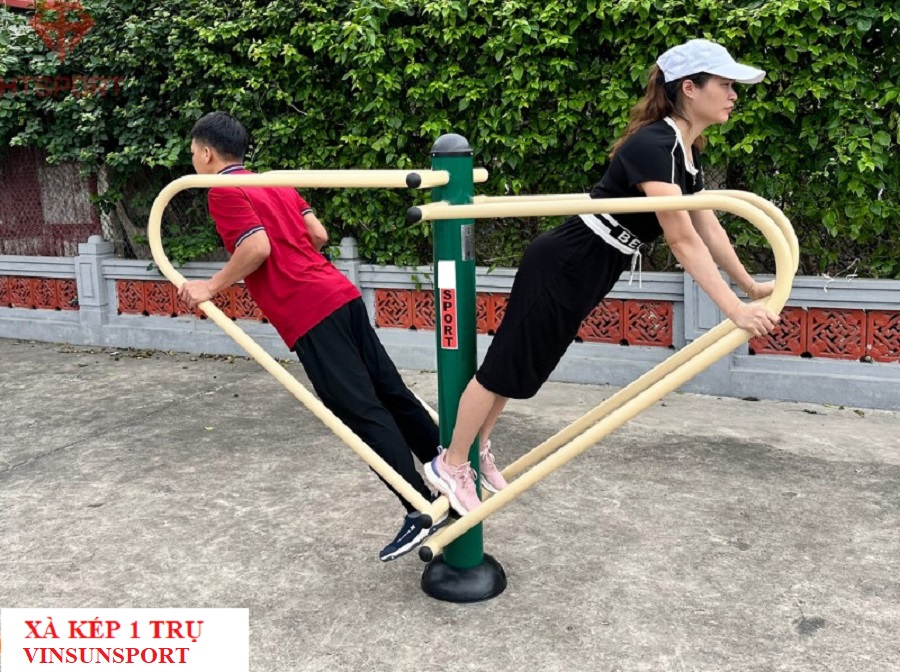 Xà kép 1 Trụ 2 Người Tập Ngoài Trời VinSunSport Xà kép 1 Trụ 2 Người Tập Ngoài Trời VinSunSport