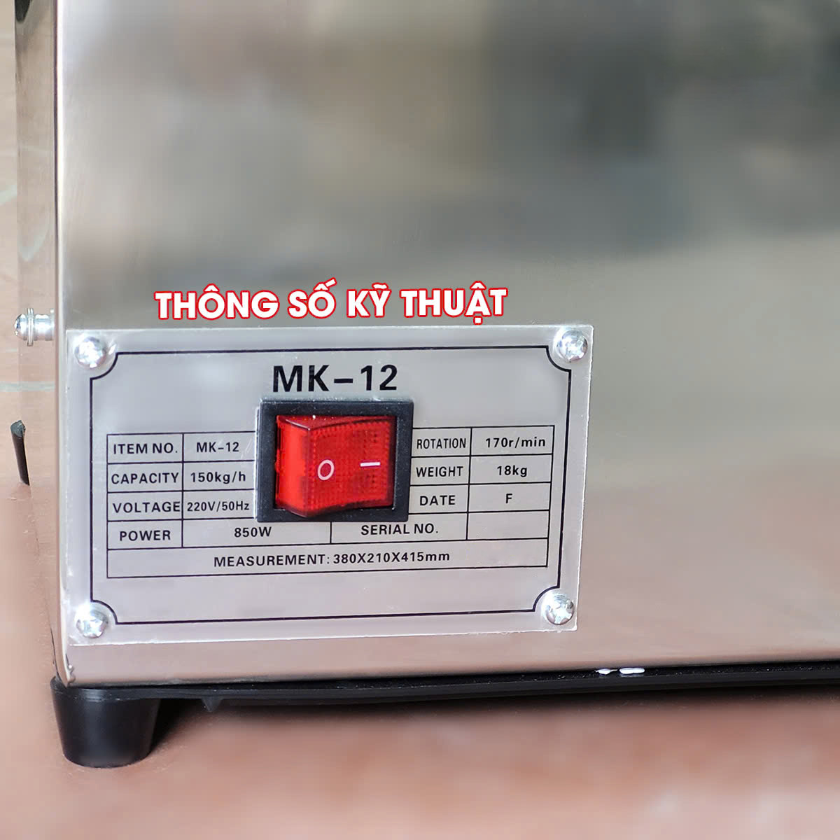 Máy Xay Thịt MK-12 850W Xay 150kg/giờ Dạng Hạt Lựu VinSun Phân Phối Máy Xay Thịt MK-12 850W Xay 150kg/giờ Dạng Hạt Lựu VinSun Phân Phối
