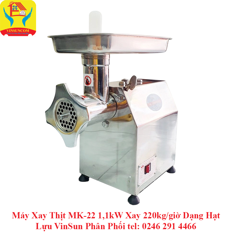 Máy Xay Thịt MK-22 1,1kW Xay 220kg/giờ Dạng Hạt Lựu VinSun Phân Phối Máy Xay Thịt MK-22 1,1kW Xay 220kg/giờ Dạng Hạt Lựu VinSun Phân Phối